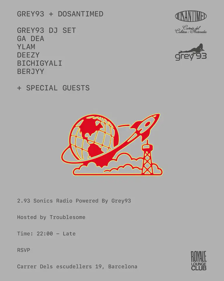 Flyer: Grey93 + Dosantimed, Dec 2025 - Barcelona