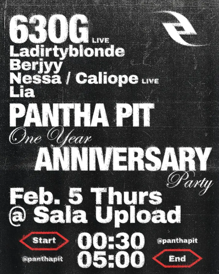 Flyer: Panthapit One Year Anniversary with 630G, Feb 2026 - Barcelona