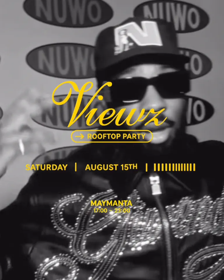 Flyer: Viewz Rooftop Party at Maymanta, Aug 2026 - Barcelona
